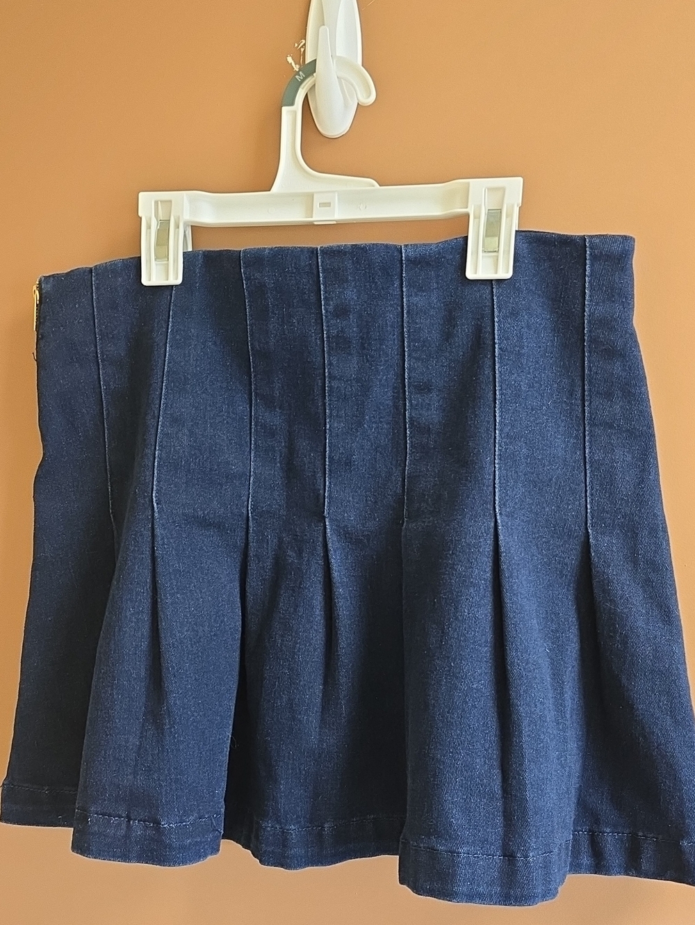 Paris Hilton Y2K Dark Wash Denim Pleated Tennis Mini Skirt L - Picture 3 of 11